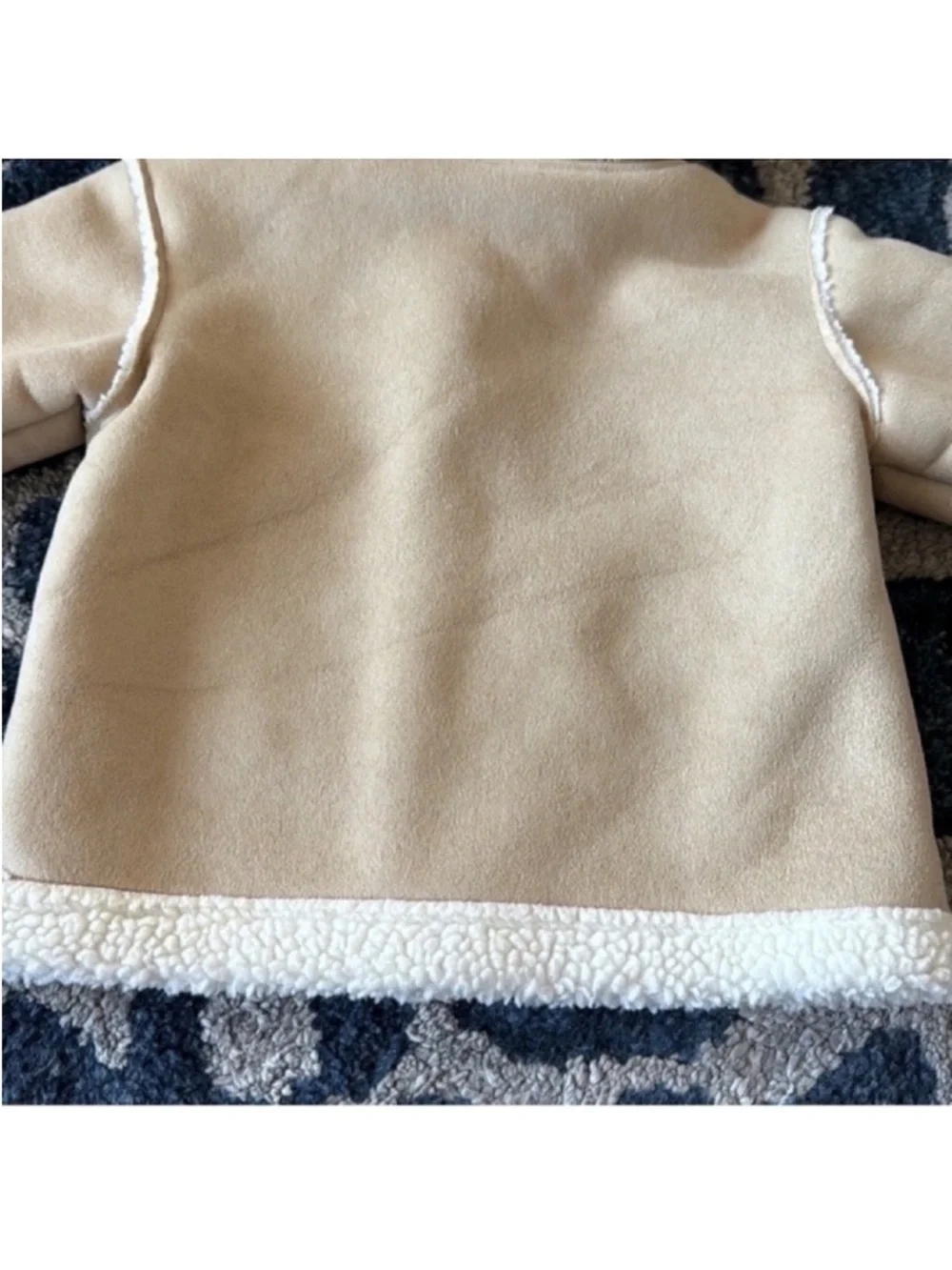 Gap Baby/Kids/Boys/Girls Faux Suede Shearling Zip Hooded Jacket/Coat Sz 6-12M